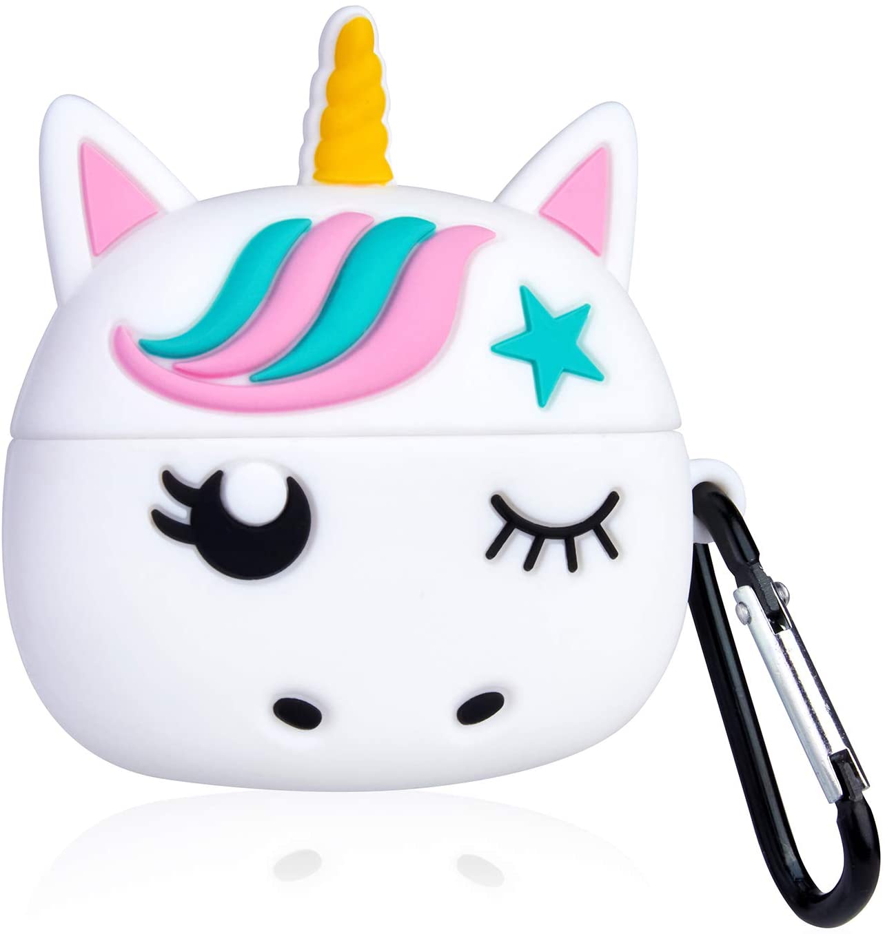 Airpod Pro Cute Design Cartoon Silicone Cover Skin for Airpod Pro Charging Case (Wink UNICORN)